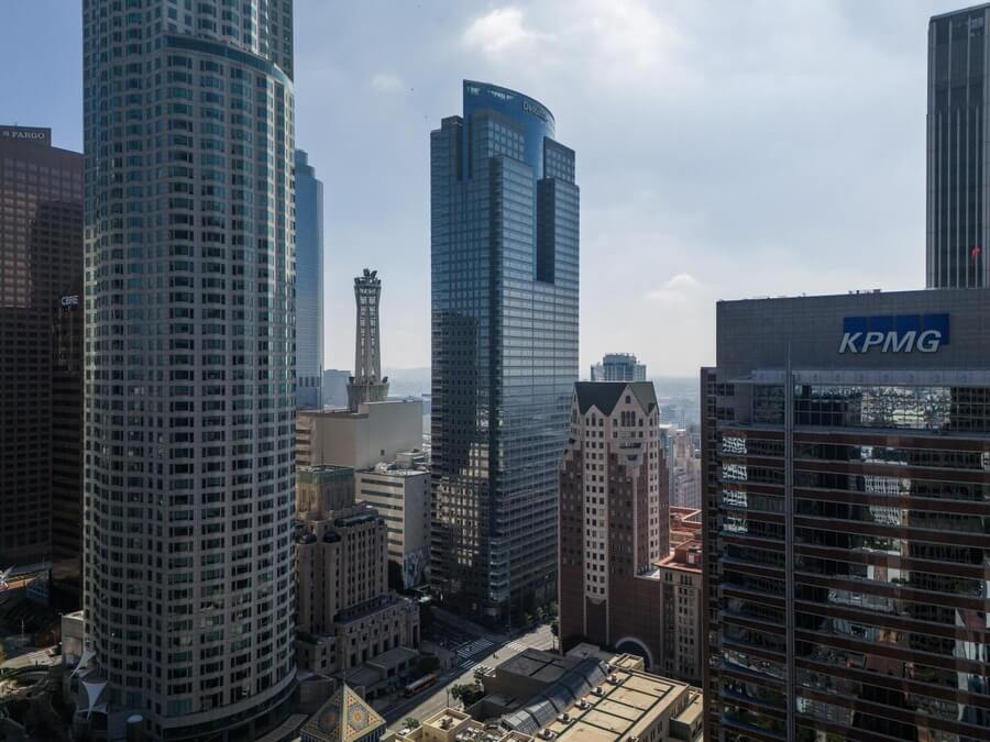 Commercial building in Los Angeles receiving structured cabling upgrades